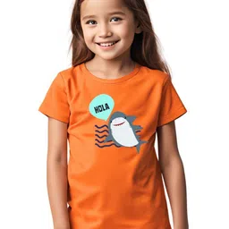 BAESD Girls Printed Applique T-shirt-image-82