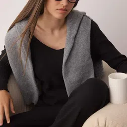 Trendyol Women Ribbed V-Neck Long Sleeves T-shirt & Pyjamas Night Suit image 2