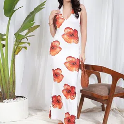 TANDUL Floral Print Maxi Dress image 4