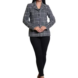 Hallinton Women Checked Single-Breasted Over Coat-picture-20