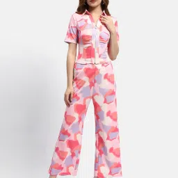 MADAME Red & Pink Printed Co-Ord Set image 1