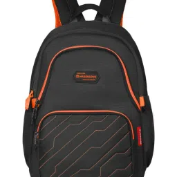 Harissons Zap Black & Orange Medium Backpack - 28 Ltrs image 1