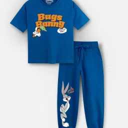 Nap Chief Unisex Royal Blue Cotton Relaxed Fit Character Based Clothing Set image 1