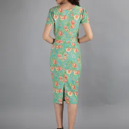 NEUDIS Green Floral Print Top With Skirt image 2