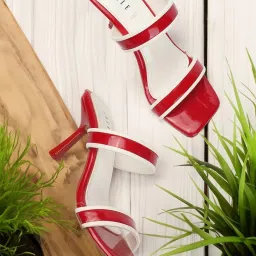 Elle Women's Red Casual Stilettos image 1