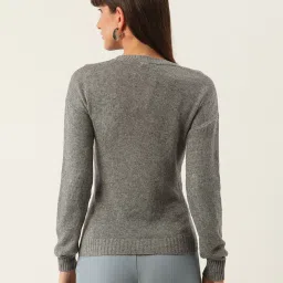 Zoella Grey Melange Embellished Sweater image 2