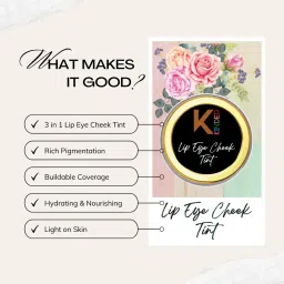 KINDED Lip Eye Cheek Tint Beetroot & Peachy Nude Combo image 5