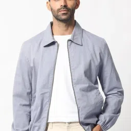 Rare Rabbit Blue Regular Fit Solid Jacket image 1