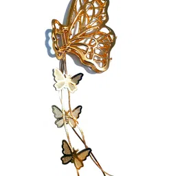 Watch junction Women Set of 2 B-Butterfly and Butterfly Golder Claw Clip image 3