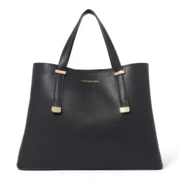 Forever New Casey Black PU Solid Tote Handbag-picture-42