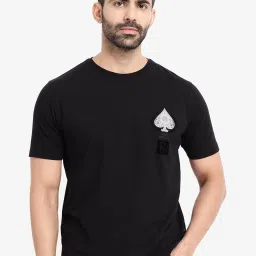 Rare Rabbit Black Regular Fit Graphic T-Shirt image 1