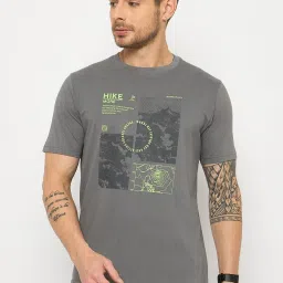 Duke Grey Slim Fit Printed T-Shirt image 1