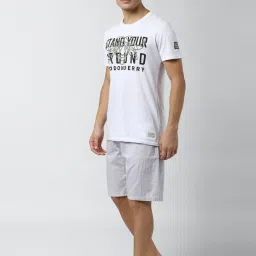 Peter England Men White Shorts image 5