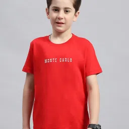 Monte Carlo Kids Red Printed T-Shirt image 1