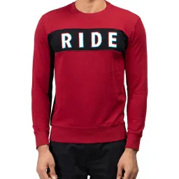 Royal Enfield Wine Round Neck Sweatshirt image 1