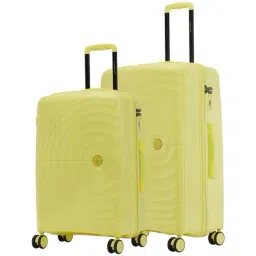 Nasher Miles Seattle Yellow 8 Wheels Large Hard Cabin Trolley Bag Set of 2-image-45