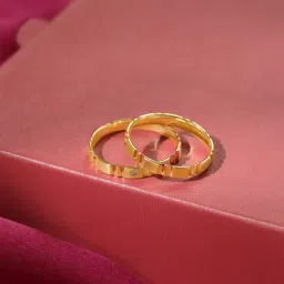 Mia by Tanishq Togetherness Band 18k Gold & Diamond Couple Ring (Single Quantity)-picture-45