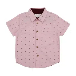 Manet Kids Pink Cotton Printed Shirt-picture-38