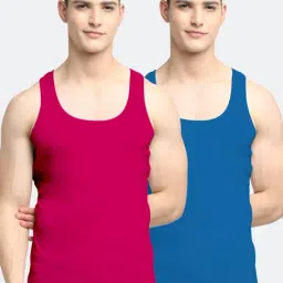 Friskers Multi Cotton Slim Fit Vest - Pack of 2-picture-38