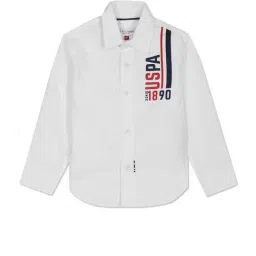 U.S. Polo Assn. Kids White Printed Full Sleeves Shirt-picture-35