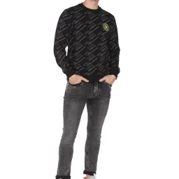 U.S. Polo Assn. Denim Co. Black Cotton Regular Fit Printed Sweatshirt image 5