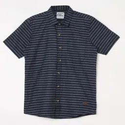 Fame Forever by Lifestyle Kids Blue Cotton Striped Full Sleeves Shirt-picture-30