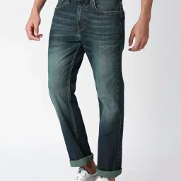 Pepe Jeans Dark Blue Regular Fit Lightly Washed Jeans image 3