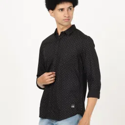 Lee Black Cotton Slim Fit Printed Shirt image 3
