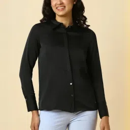 Allen Solly Black Regular Fit Shirt image 1