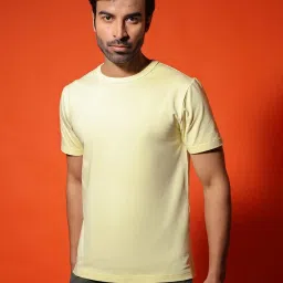 SUBTRACT Lemon Yellow Regular Fit Crew T-Shirt image 1