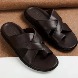 Code by Lifestyle Men's Brown Toe Ring Sandals image 1