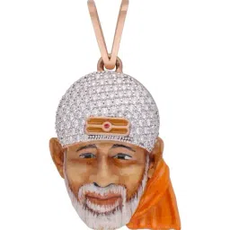 c. krishniah chetty group crash.club By CKC 18k Gold & Diamond Divine Sai Baba Pendant image 1