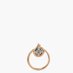 VALANOVA Women 14 Kt Gold & Certified Lab Grown Diamond Nosepin 0.17 gm-picture-23