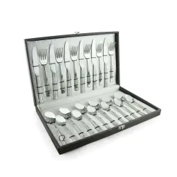 FnS Venice Silver Stainless Steel Cutlery - Set of 24 image 1