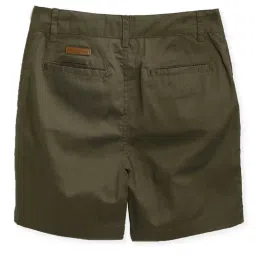 Cherry Crumble By Nitt Hyman Boys Olive Embroidered Shorts image 2