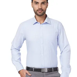 Park Avenue Blue Slim Fit Checks Shirt image 1