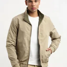 Showoff Olive Slim Fit Reversible Jacket image 1