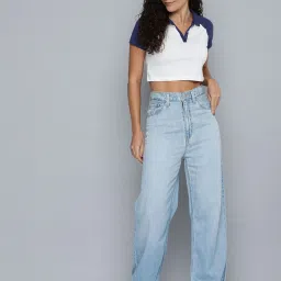 levi's Women's Blue Baggy Fit High Rise Jeans image 1