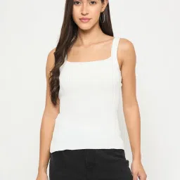 MADAME White Self Design Top image 1