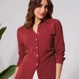 The Souled Store Red Regular Fit Shirt image 1