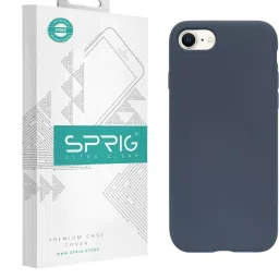 Sprig Liquid Silicone Back Cover for Apple iPhone SE 2020 (Blue) image 1