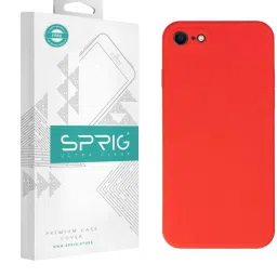 Sprig TPU Matte Back Cover for Apple iPhone SE (Red) image 1