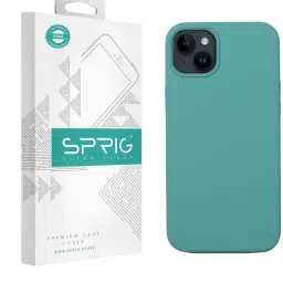 Sprig Liquid Silicone Back Cover for APPLE iPhone 14 (Blue) image 1