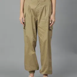 Kotty Brown Regular Fit High Rise Joggers image 1