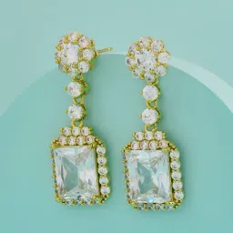 Kushal's Fashion Jewellery White Gold Polished Trendy Zircon Earrings for Women-picture-41