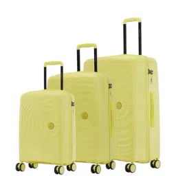 Nasher Miles Seattle Yellow 8 Wheels Large Hard Cabin Trolley Bag Set of 3-image-46