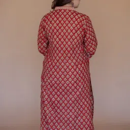 The Indian Ethnic Co Madder Cotton Straight Fit Printed Kurta image 2