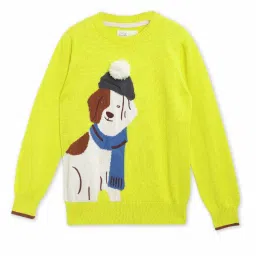 Cherry Crumble By Nitt Hyman Kids Yellow Applique Sweater image 1