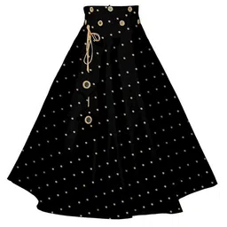 Sangria Girls Mirror Work Ethnic Wear Embellished Lehenga & Crop Top image 5