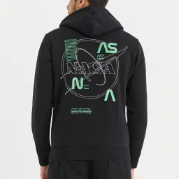 celio celio* Black Full Sleeves Hooded Sweatshirt image 2